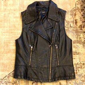 Express faux leather vest